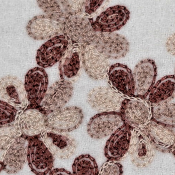 La Seine White Pashmina Shawl Wrap Gold Green Embroidery Fringe 78"x28" Holiday - Picture 12 of 14